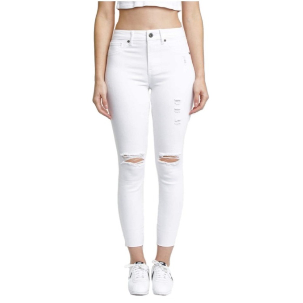 Pistola‎ High Rise Distressed Raw Hem Ferrari White NWT Size 30